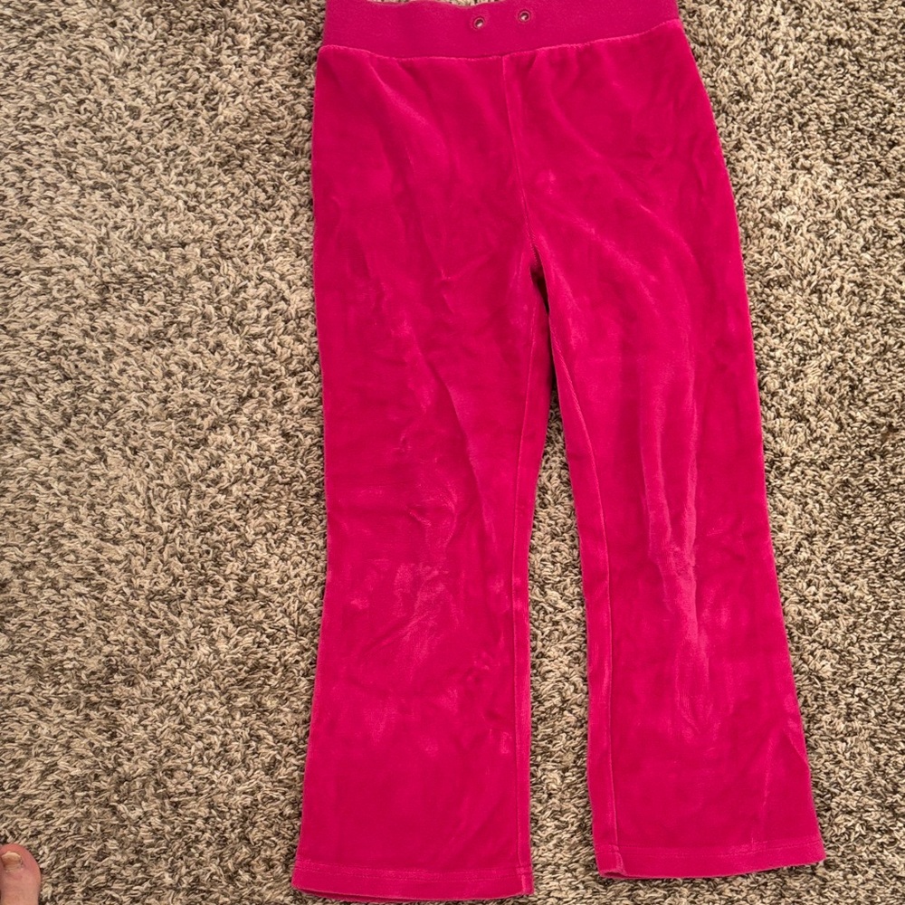 Total Girl Fuchsia Velour Pants